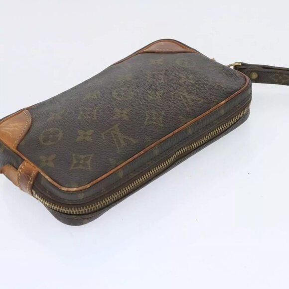 LOUIS VUITTON Monogram Marly Dragonne PM Clutch Bag M51827 LV Auth - Picture 14 of 15